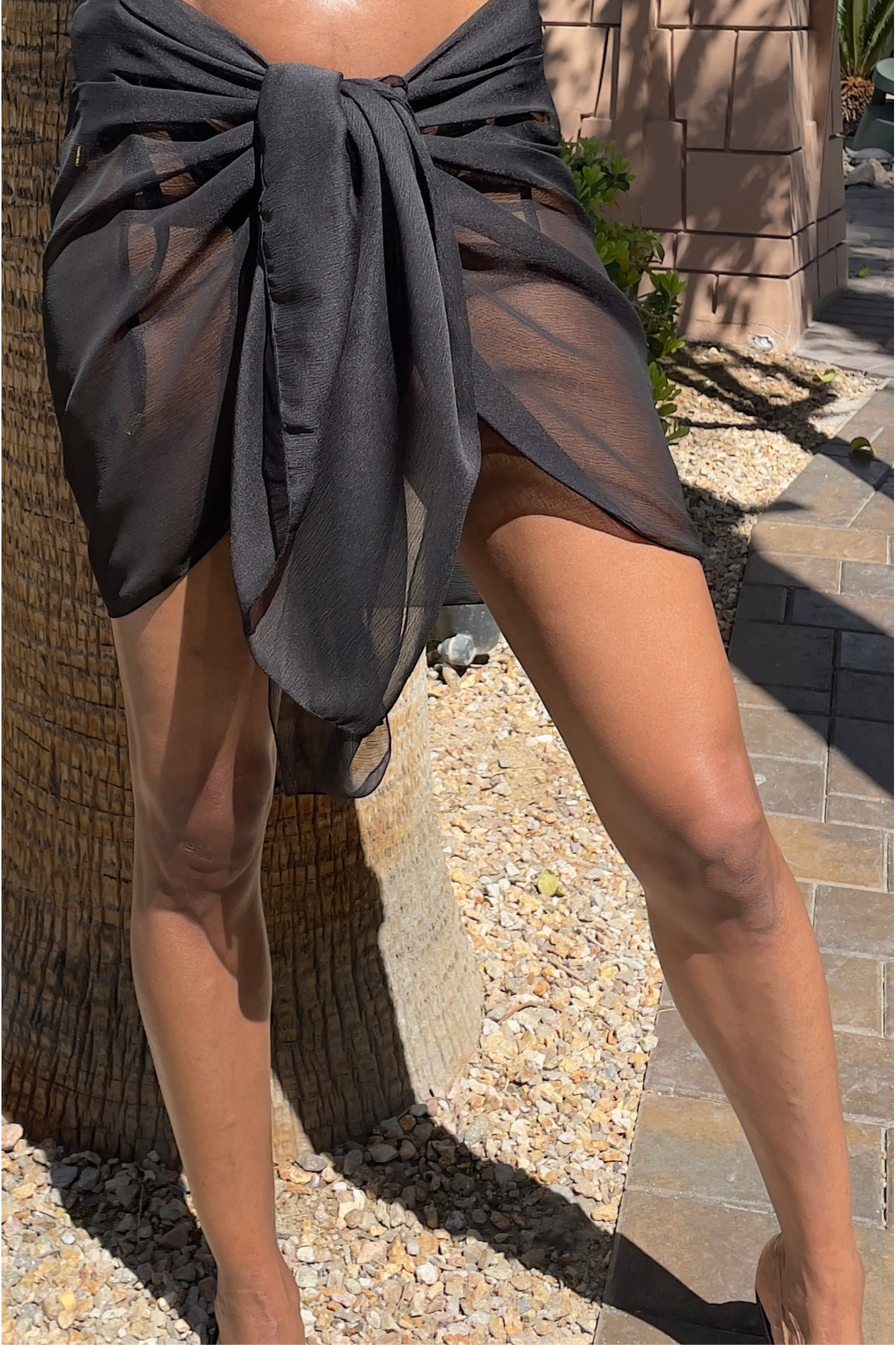 Nala Black Mesh Sarong