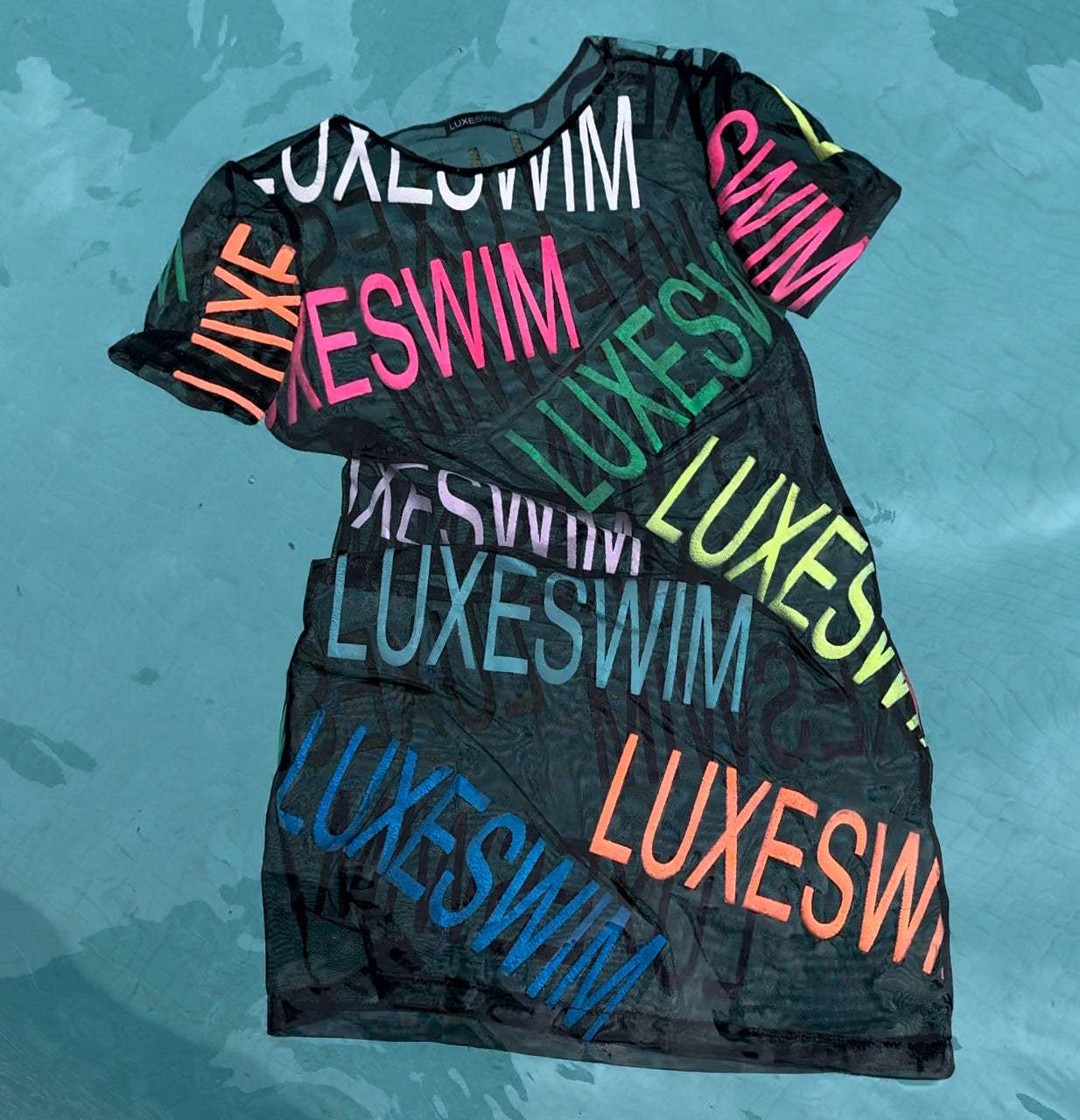 LUXESWIM Graffiti Mesh Coverup